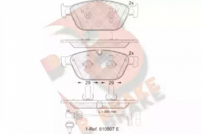 R BRAKE rb1994 -  Комплект тормозных колодок, дисковый тормоз